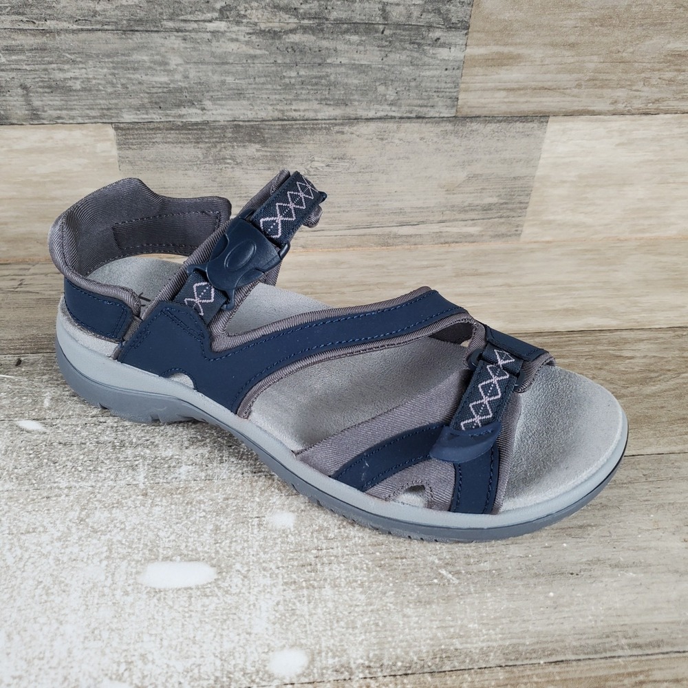 Naturalizer Angeles III Womens Sandals Sz 8 M Navy Blue Elegant Ankle Strap
